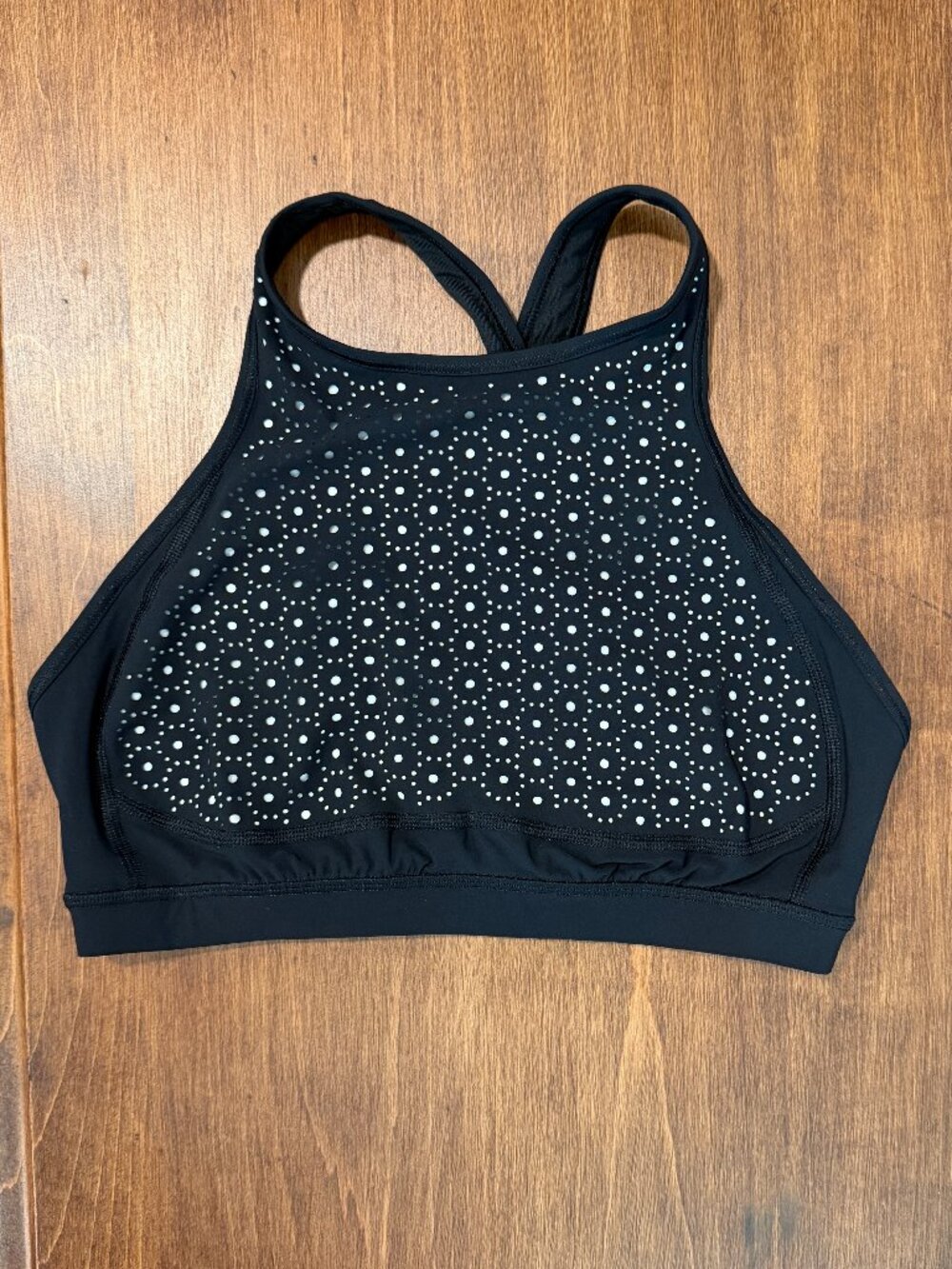 Lululemon Color Me Quick Sports Bra Women's Size 6 Black/White Crossback Size 6